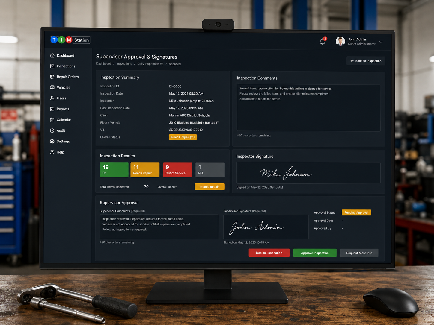 Supervisor Approval & Signatures