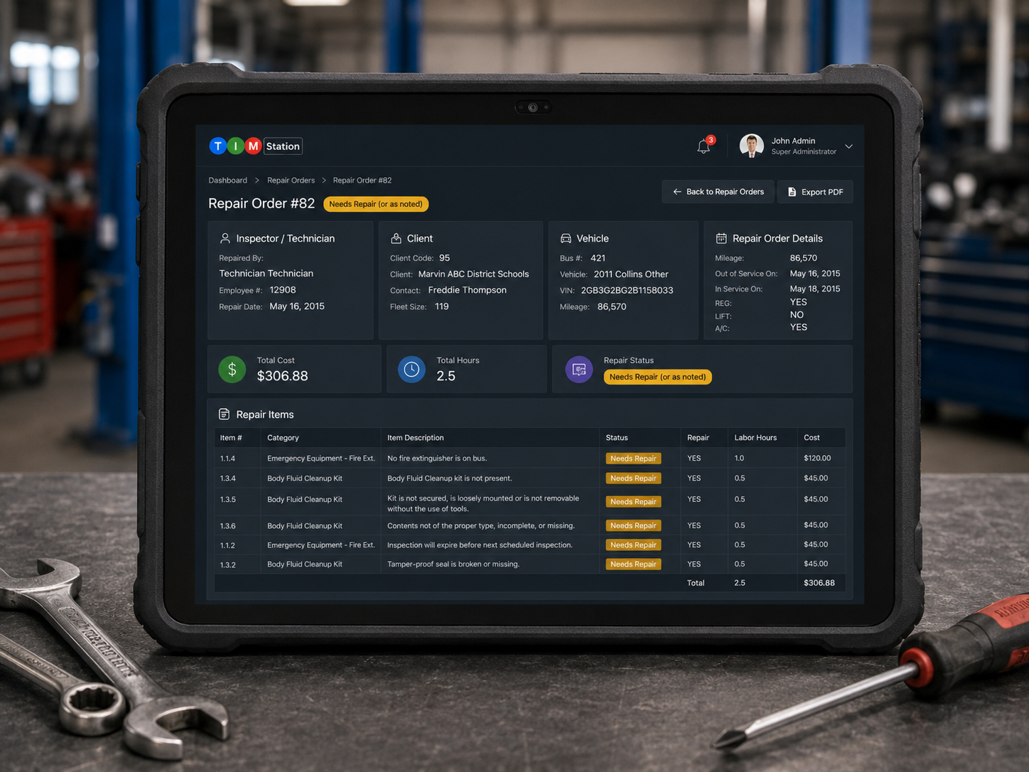 Repair Order Details